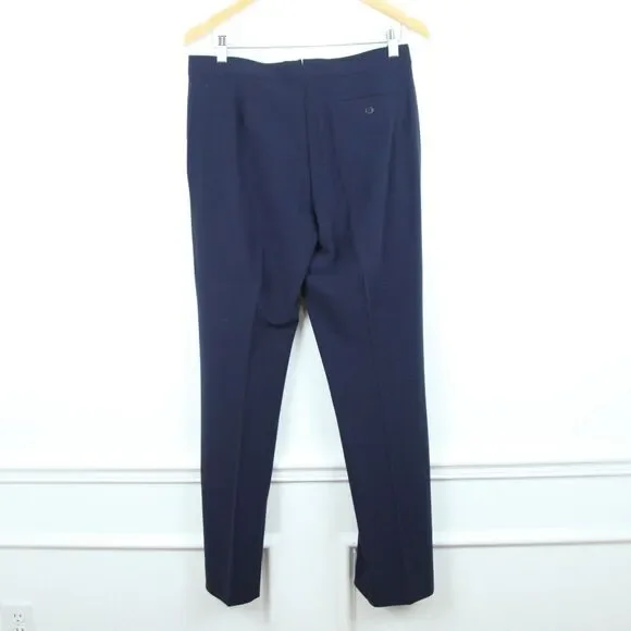 Ralph Lauren Black Label Vintage Navy Blue Dress Pants Size 10 Vintage 90s Wool - Picture 7 of 10